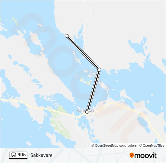 905 Bus Line Map