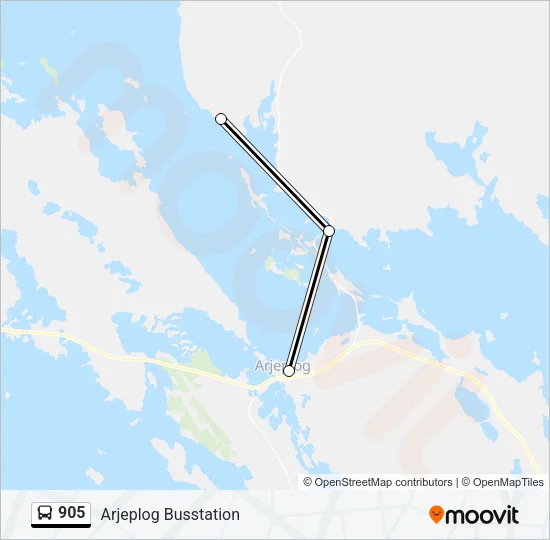 905 Bus Line Map