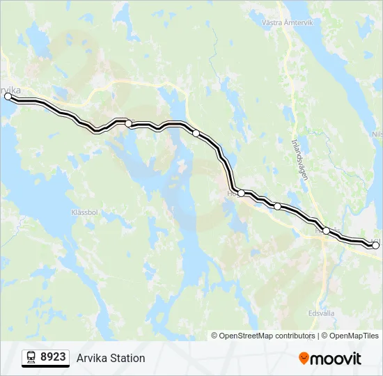 8923 Train Line Map