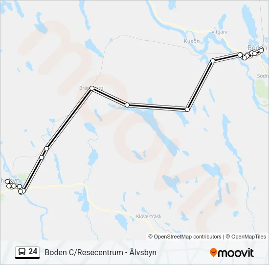 24 Bus Line Map