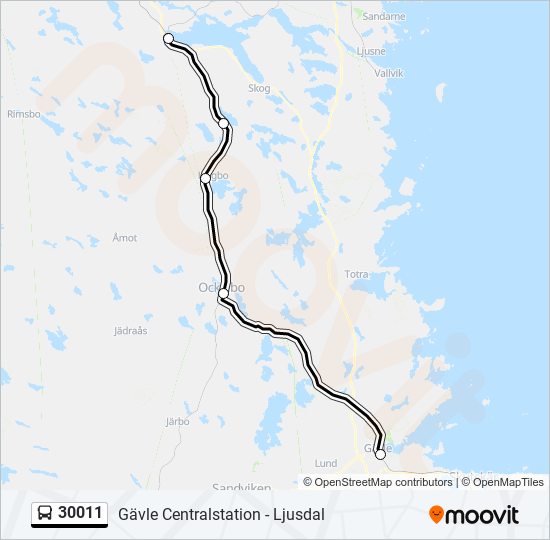 30011 bus Line Map