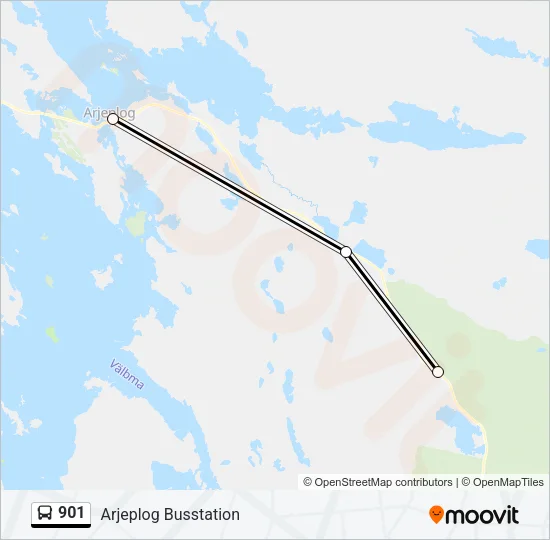 901 Bus Line Map