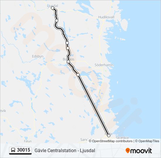 30015 bus Line Map