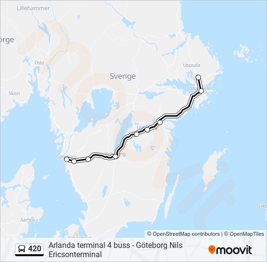 420 bus Line Map