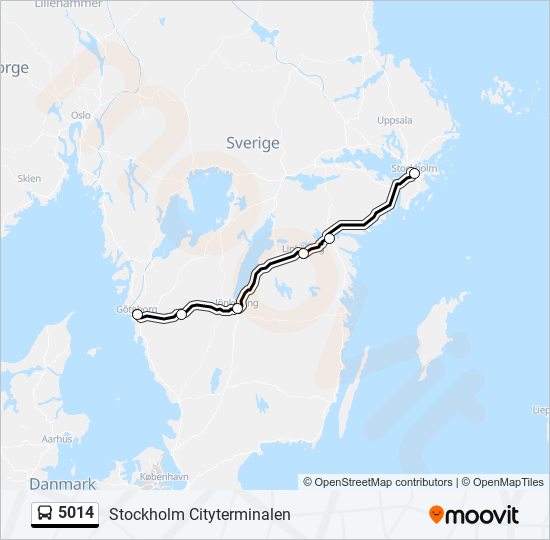 5014 bus Line Map