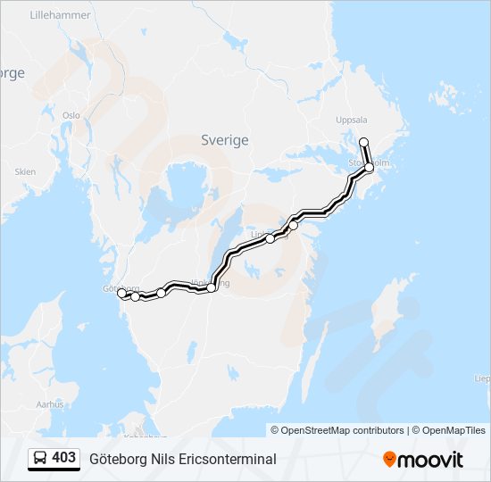 403 bus Line Map