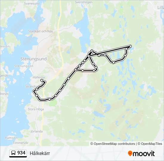 934 Bus Line Map