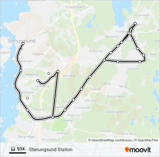 934 Bus Line Map