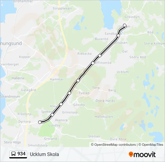 934 Bus Line Map