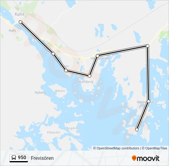 950 Bus Line Map