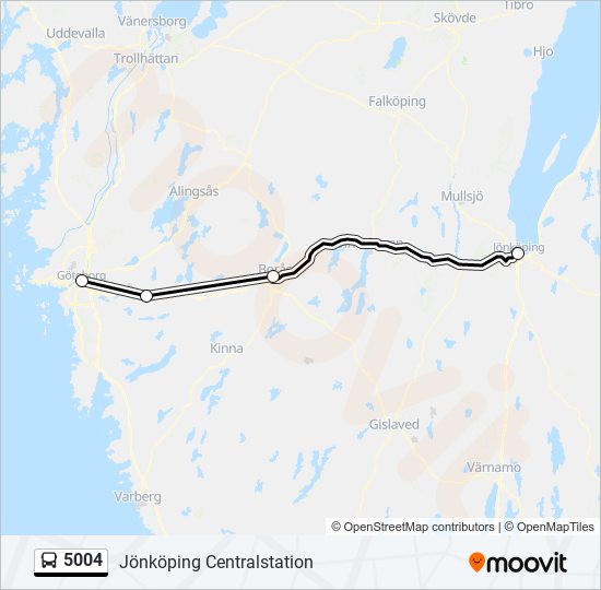 5004 bus Line Map