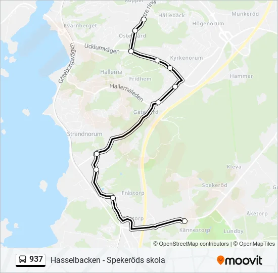 937 Bus Line Map