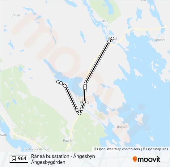 964 Bus Line Map