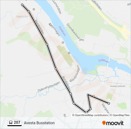 207 Bus Line Map