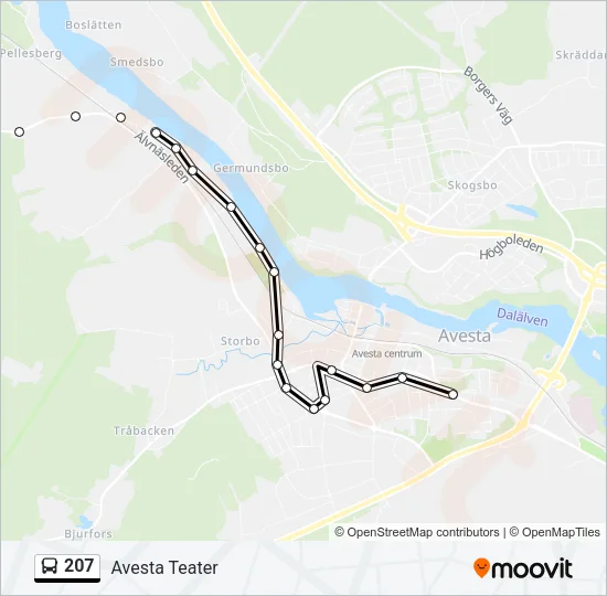 207 Bus Line Map