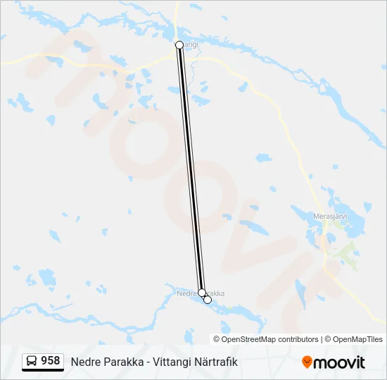 958 Bus Line Map
