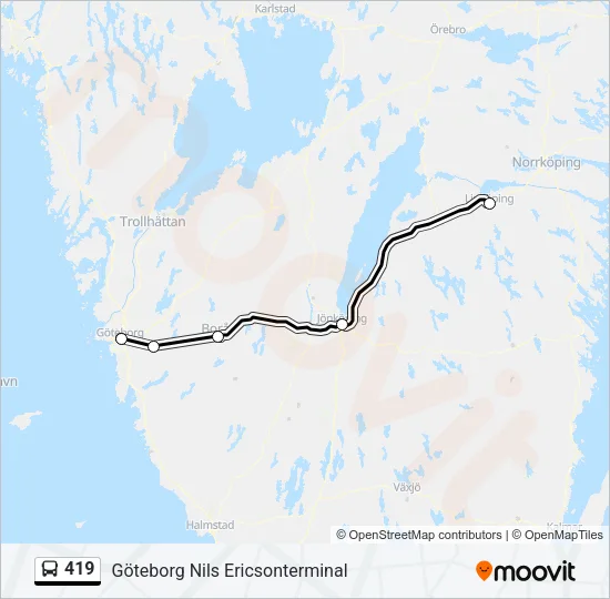 419 Bus Line Map