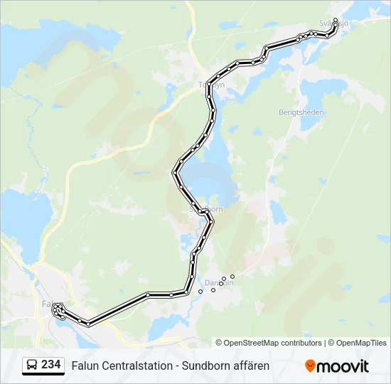 234 Bus Line Map