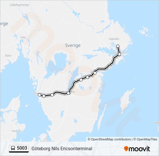 5003 bus Line Map