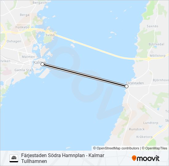 RESSELS REDERI ferry Line Map