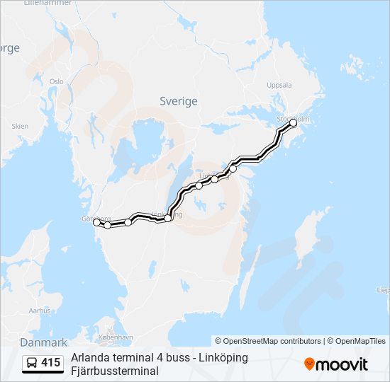 415 bus Line Map