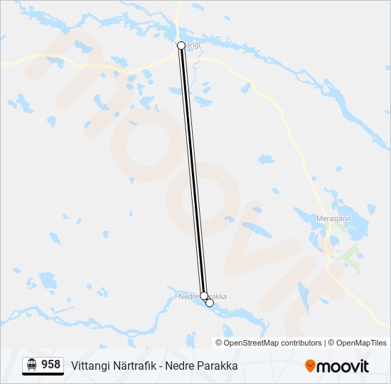 958 cable car Line Map