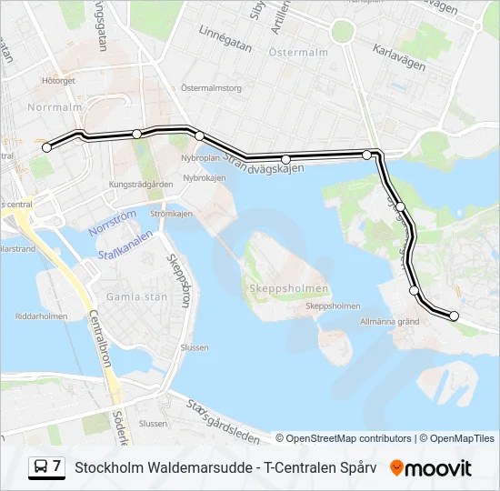 7 Bus Line Map