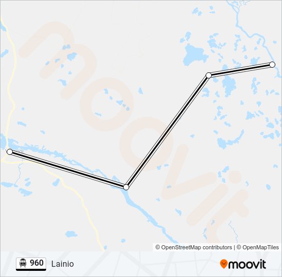 960 spårvagn Linje karta