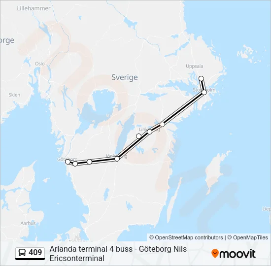 409 Bus Line Map