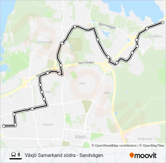 8 Bus Line Map