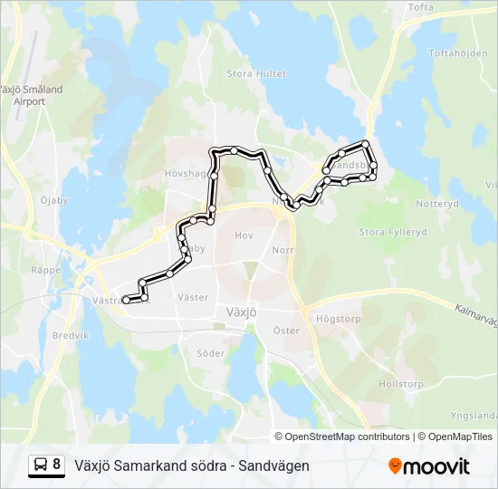 8 Bus Line Map