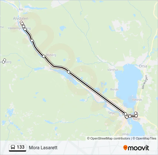 133 Bus Line Map