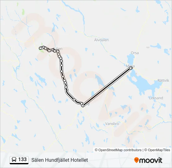 133 Bus Line Map