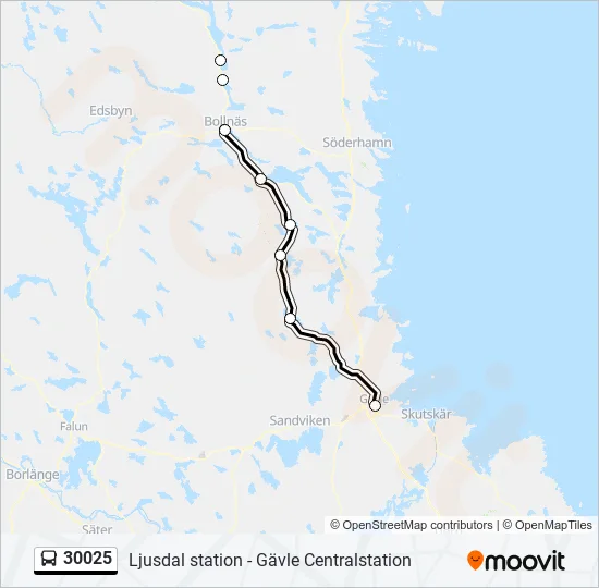 30025 Bus Line Map