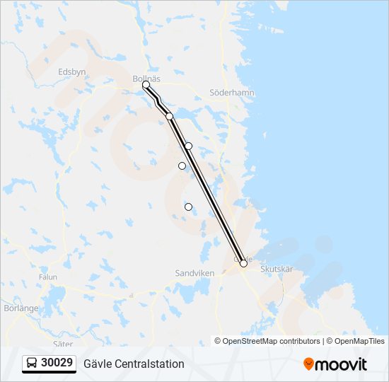 30029 bus Line Map