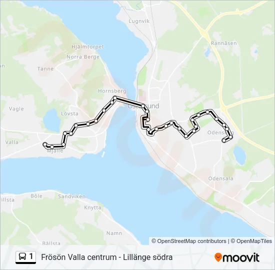 1 Bus Line Map