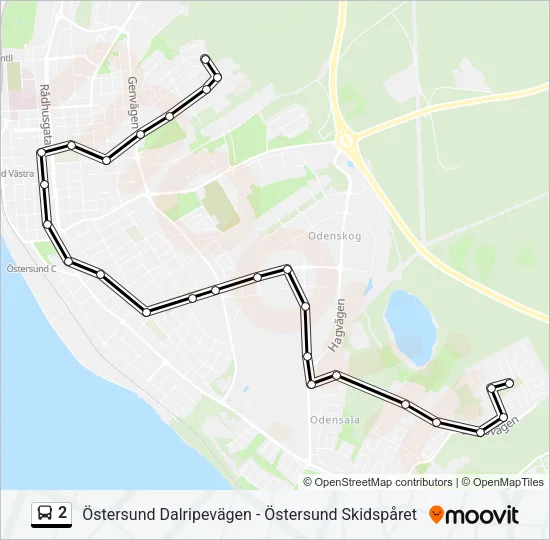 2 Bus Line Map