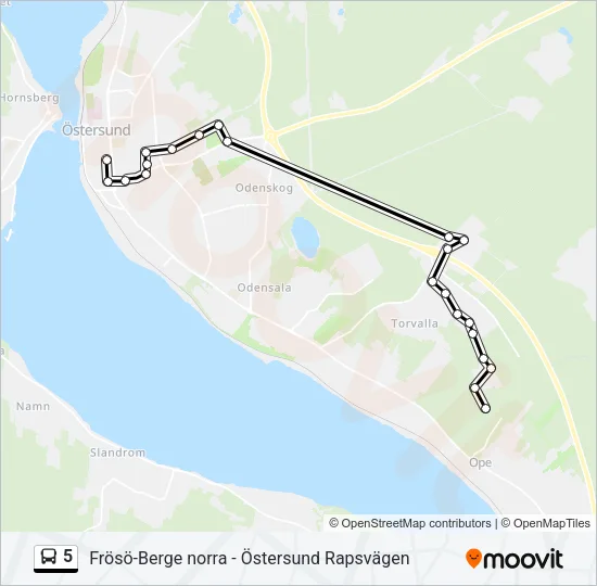 5 Bus Line Map