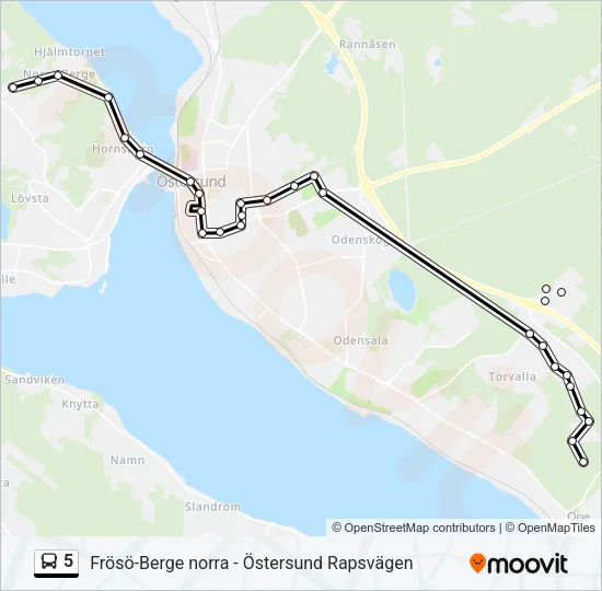 5 Bus Line Map