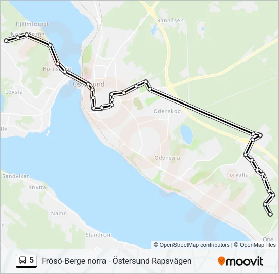 5 Bus Line Map