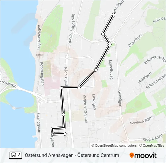 7 Bus Line Map