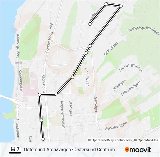 7 Bus Line Map