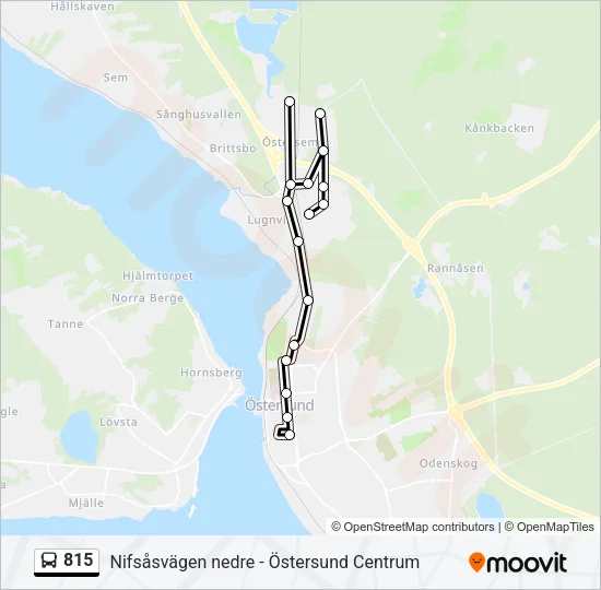 815 Bus Line Map