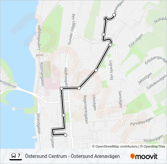 7 Bus Line Map