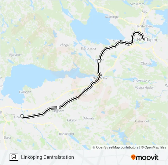 ÖSTGÖTAPENDELN Bus Line Map