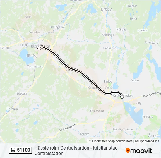 51100 Bus Line Map