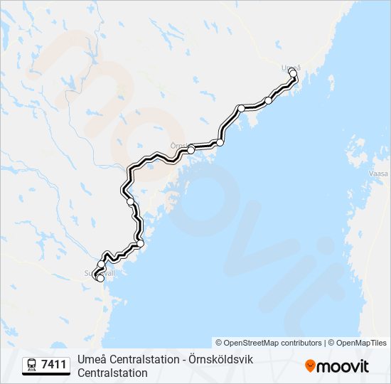 7411 train Line Map