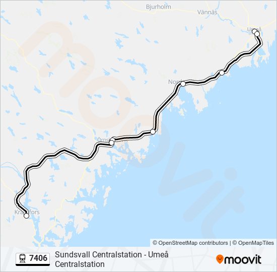 7406 train Line Map