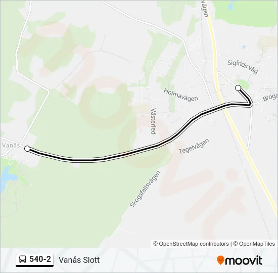540-2 Bus Line Map