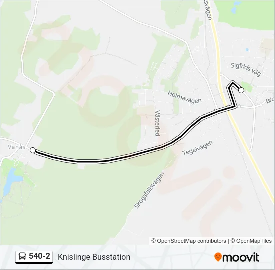 540-2 Bus Line Map